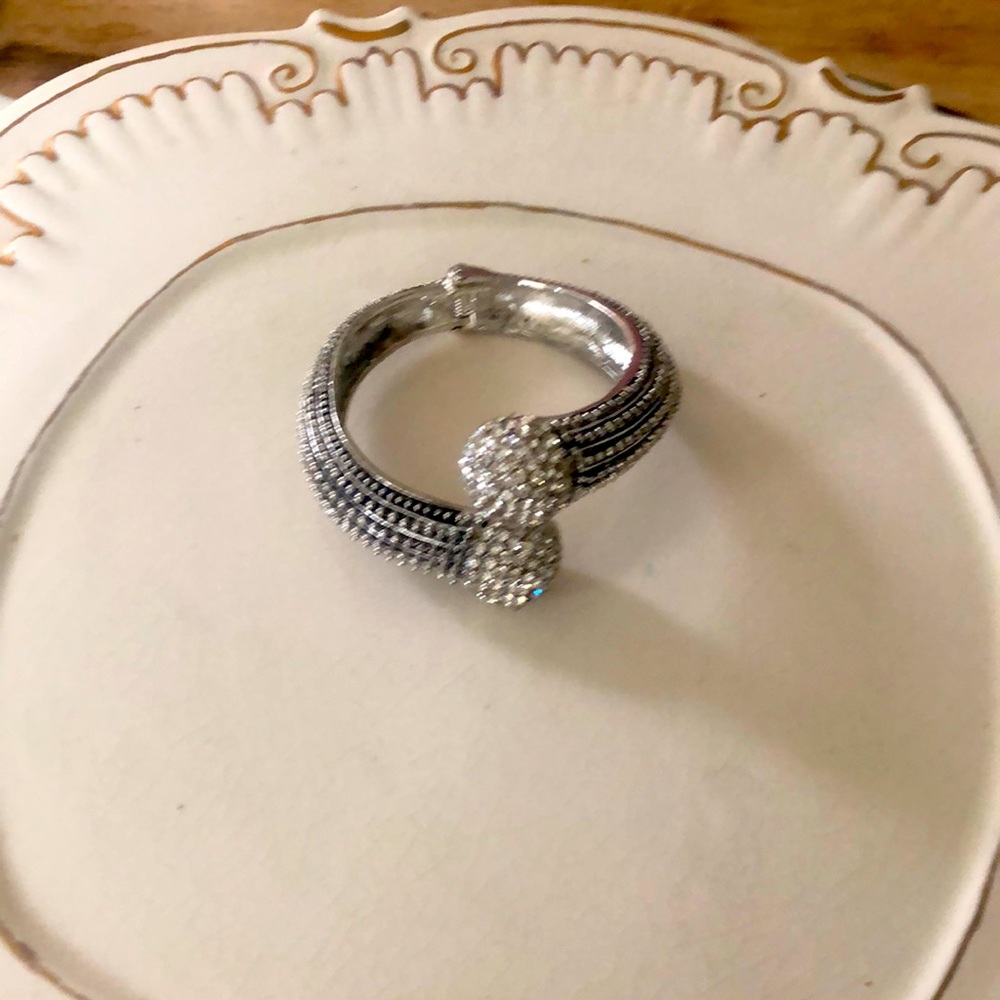 Silver with faux diamonds bracelet